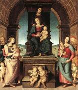 PERUGINO, Pietro The Family of the Madonna ugt oil